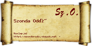 Szonda Odó névjegykártya